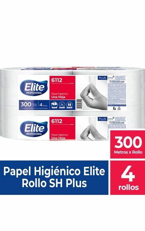 Papel Higienico ELITE PLUS 4 rollos x 300m