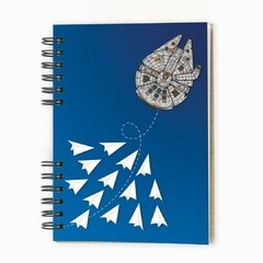 Cuaderno anillado SW (Halcón milenario fondo azul)