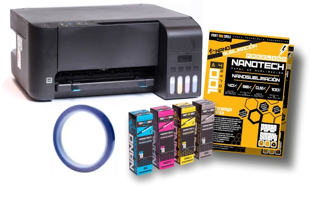 Combo estampadora 3 en 1 + Impresora + Tinta + Papel