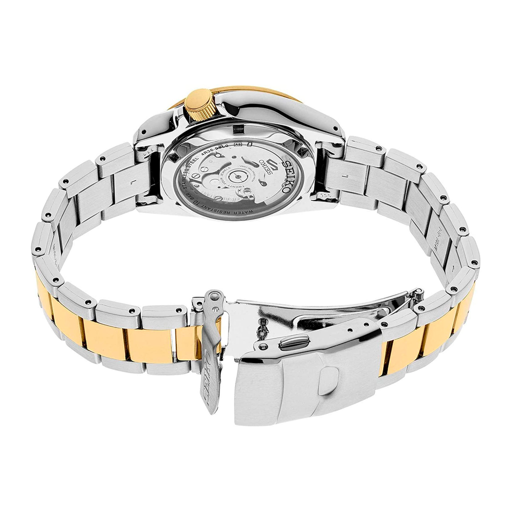 Orologio Da Uomo Automatico Seiko 5 Con Quadrante Nero SRPE60 SRPE60K1 Srpe60k 100m