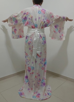 Yukata tradicional Japonesa em algodão Branca - comprar online