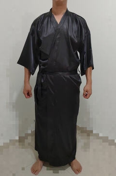 Kimono Longo Masculino Preto - Cetim - comprar online
