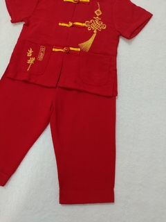Conjunto Oriental Infantil Vermelho - Kimonos Liberdade