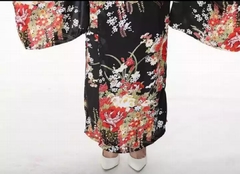 Yukata Preta em Seda Flor da Fortuna * na internet