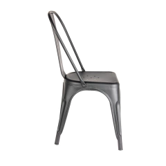 Silla Tolix de Metal Negro Mate - HOME KONG