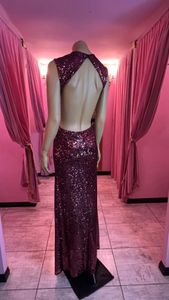 Vestido Panther Micropalliettes lineal sirena sin plumas Art. 17536 - comprar online