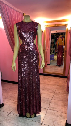 Vestido Panther Micropalliettes lineal sirena sin plumas Art. 17536