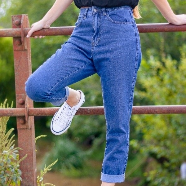 JEAN MOM AZUL - Comprar en La Tienda Baúl