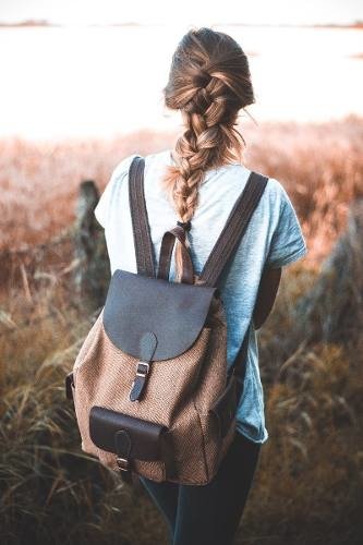 Mochila Bolso De Cuero \u0026 Lona Canvas Vintage Fabrica Directa