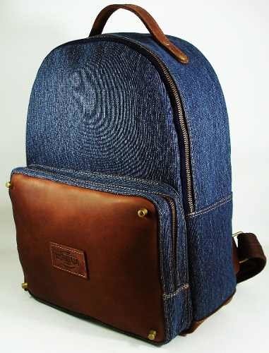 Mochila Cuero \u0026 Canvas Vintage Fabrica Ushuaia Leather Store