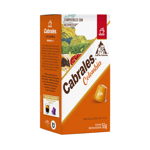 Capsulas de Cafe Cabrales Colombia 10Un