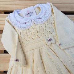 Vestido de Tricô Menina Mini Rosa - Amarelo - Vestido e Calça - comprar online