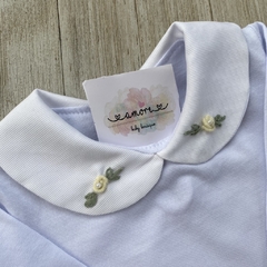 Body Para Saída Maternidade Mini Flor - Off White - comprar online