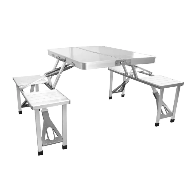 AKTIVE Table Basse Pliante, 60X40X25 cm, Anthracite, avec Serrure de Sécurité, Structure en Aluminium, Plateau en Bois MDF, Supporte 20 kg, Poignée et Sangle de Transport
