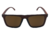 Óculos de Sol Oscar - Quadrado Marrom Com Haste De Madeira