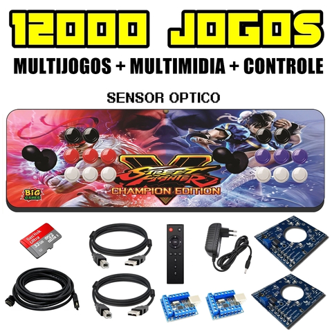 Retrogames Big Games 12000 Opções De Diversão Sensor Óptico