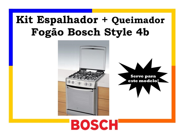 Kit Espalhador + Queimador Fogão Continental Bosch Style 4b