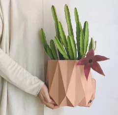 MACETA ORIGAMI GRANDE TERRACOTA