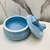 Porta joias de porcelana com tampa de Laço azul claro na internet