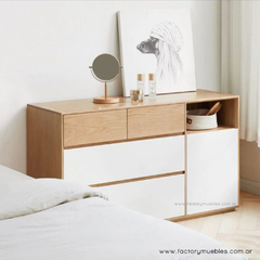 COMODA CAJONERA MODELO SANTIAGO PARAISO LAQUEADO FACTORY MUEBLES - Factory Muebles Fabrica de Muebles, Placares y Racks, Modulares, Mesas para Tv, escritorios, bibliotecas.