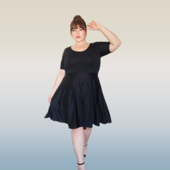 Vestido FULL BLACK Liso - tienda online
