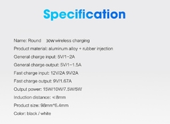 Imagem do Fdgao 30w rápido carregador sem fio para samsung s21 s20 s10 nota 20 tipo c qi almofada de carregamento para iphone 13 12 11 xs xr x 8 airpods pro