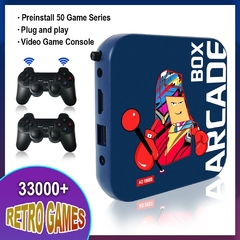 Console de jogo de caixa de arcada para ps1/nds/n64/dreamcast/naomi 64gb mini console retro 4k hd display na tv embutido retro 33000 + jogos