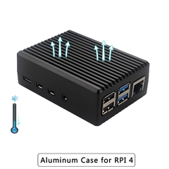 Case de liga de alumínio para raspberry pi 4b/3b, revestimento armadura de 4 cores com dissipador de calor para raspberry pi 4b/3b - comprar online