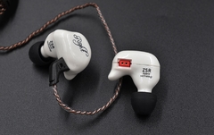 Kz zsr seis drivers em fone de ouvido, armação e dinâmicos, híbrido hifi baixo com cabo substituído, cancelamento de ruído - comprar online