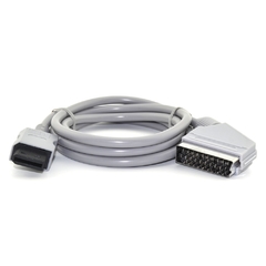 Cabo scart de vídeo hd hdtv com tomada eua/eu, para console w-ii - comprar online