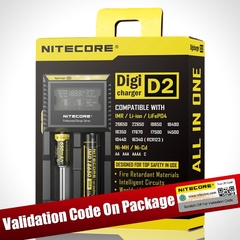 Nitecore d4 d2 carregador digitalizador, carregador de bateria lcd inteligente para circuitos, seguro global li-ion 18650 14500 16340 26650