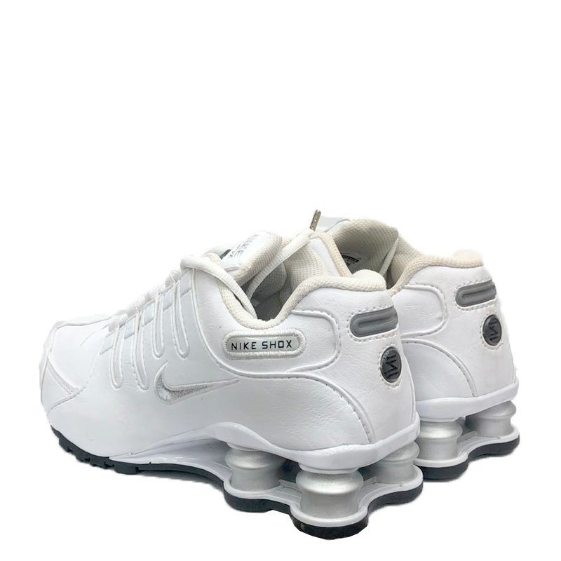 Tênis Nike Shox nz 4 molas branco e prata - Fwstoree