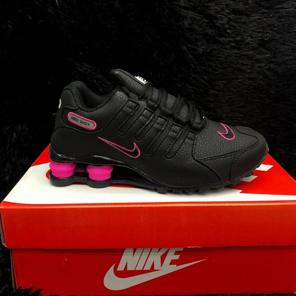 Tênis Nike Shox nz 4 molas rosa/preto Feminino