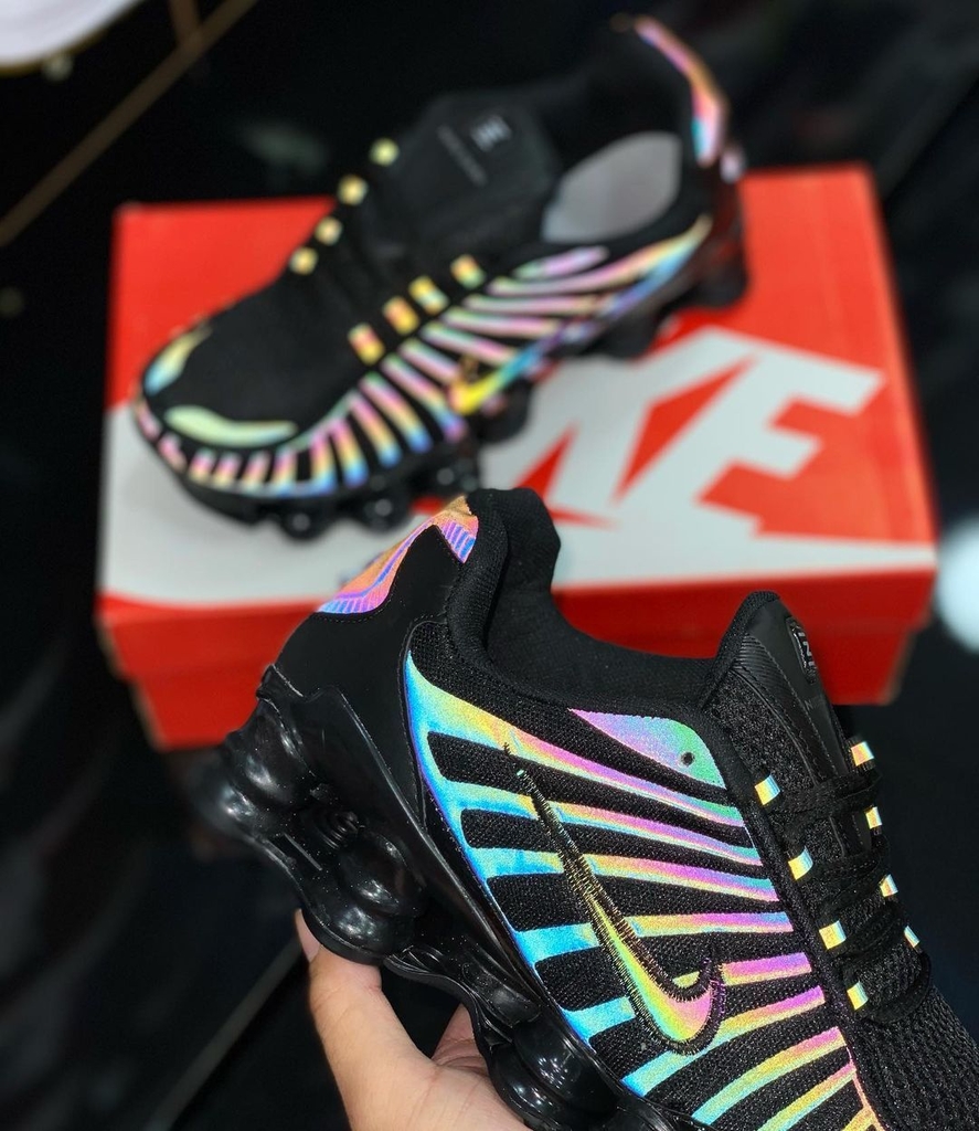 Nike Shox 12 Molas Refletivo Camaleão Nacional