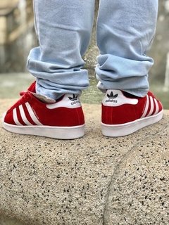 Tênis Adidas Superstar Vermelho/ Camurça - Fwstoree