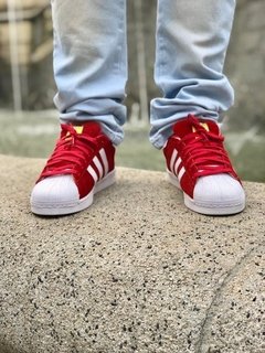 Tênis Adidas Superstar Vermelho/ Camurça - Fwstoree