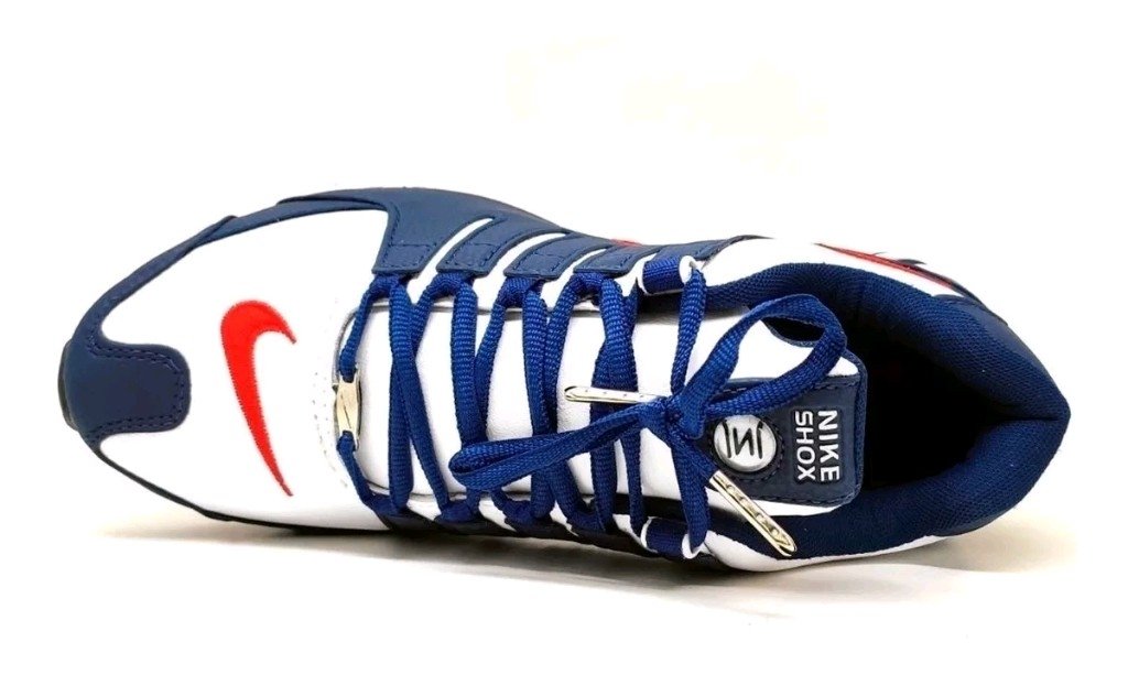 Tênis Nike Shox Nz 4 Molas Azul Branco/Vermelho (tricolor)