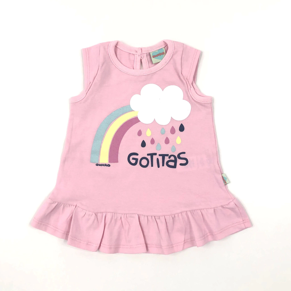 Vestido Gotitas Rosa Bebé Nena - Comprar en OWOKO Vestido Gotitas Rosa Bebé Nena - Comprar en OWOKO