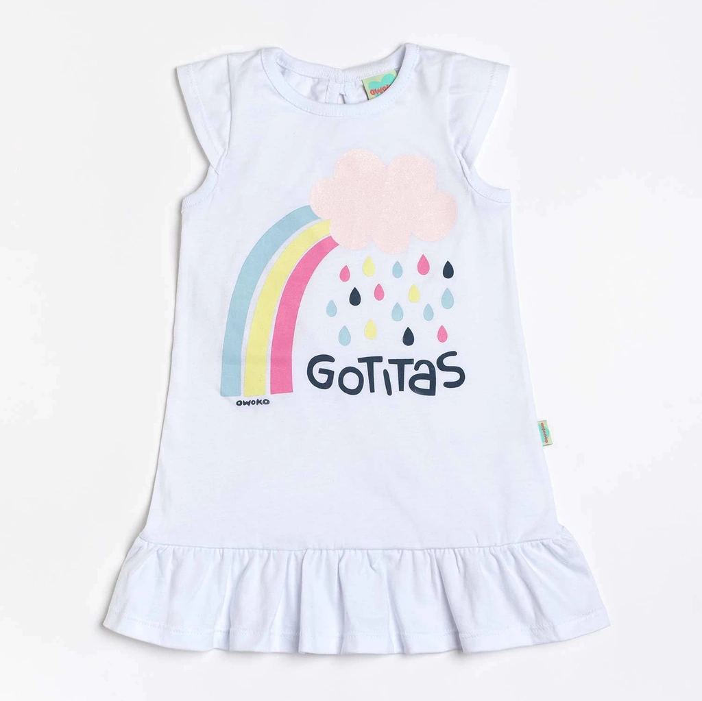 Vestido Gotitas Blanco Nena - Comprar en OWOKO Vestido Gotitas Blanco Nena - Comprar en OWOKO