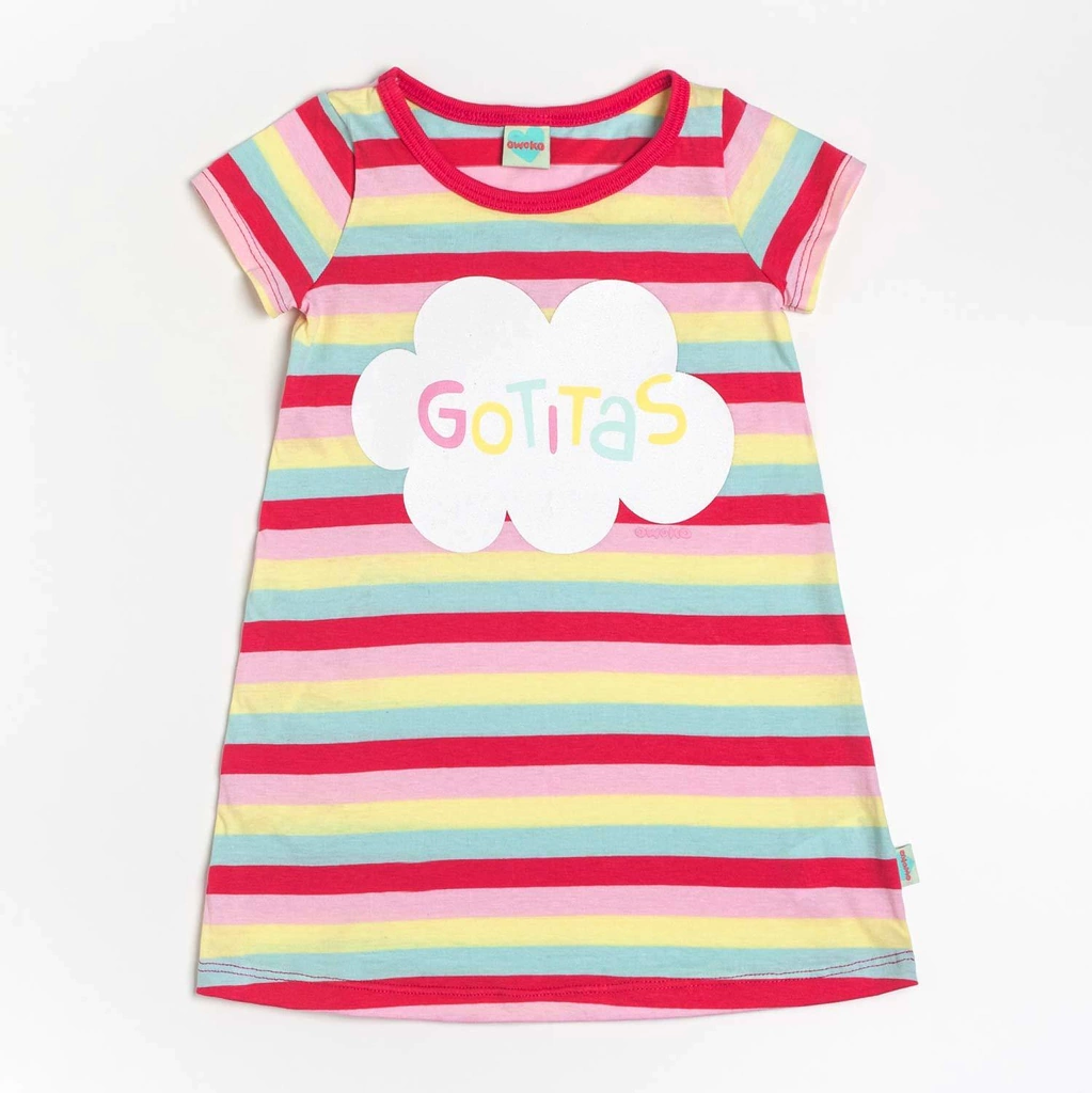 Vestido Gotitas Vivo Coral Nena - Comprar en OWOKO Vestido Gotitas Vivo Coral Nena - Comprar en OWOKO