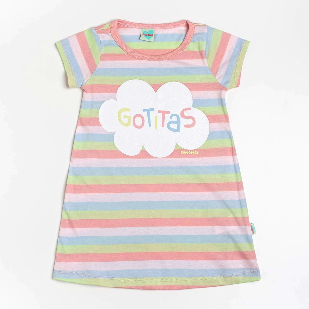 Vestido Gotitas Vivo Rosa Nena - Comprar en OWOKO Vestido Gotitas Vivo Rosa Nena - Comprar en OWOKO