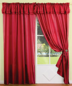 Juego de cortinas de voile triple, con faldon y voladitos - Articulo 101 en internet