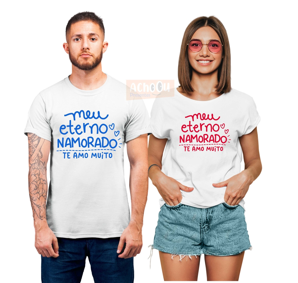Kit Camiseta Casal Eternos Namorados