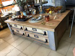 Mesa Ratona Madera Reciclada 145x85 cm - luciano dutari