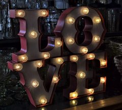 Cartel Luminoso Luces Led Love 40x35x5 cm - luciano dutari