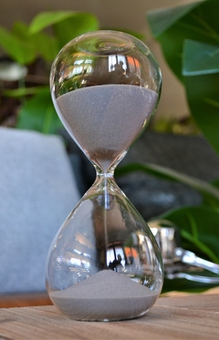 Reloj De Arena Gris 30 Minutos Estilo Antiguo 20.5x8cm