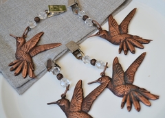 Set 4 Pesas Para Mantel Colibrí Metal Cobre Envejecido en internet