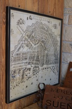 Cuadro Decoración Mapa De Amsterdam 60x60 cm