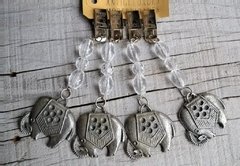 Set 4 Pesas Para Mantel Corona Reina Metal Bronce Envejecido en internet