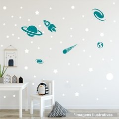 Imagem do Adesivos de parede kit universo, planetas, foguete